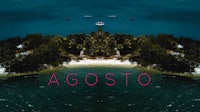 a small island with the word agosto on it